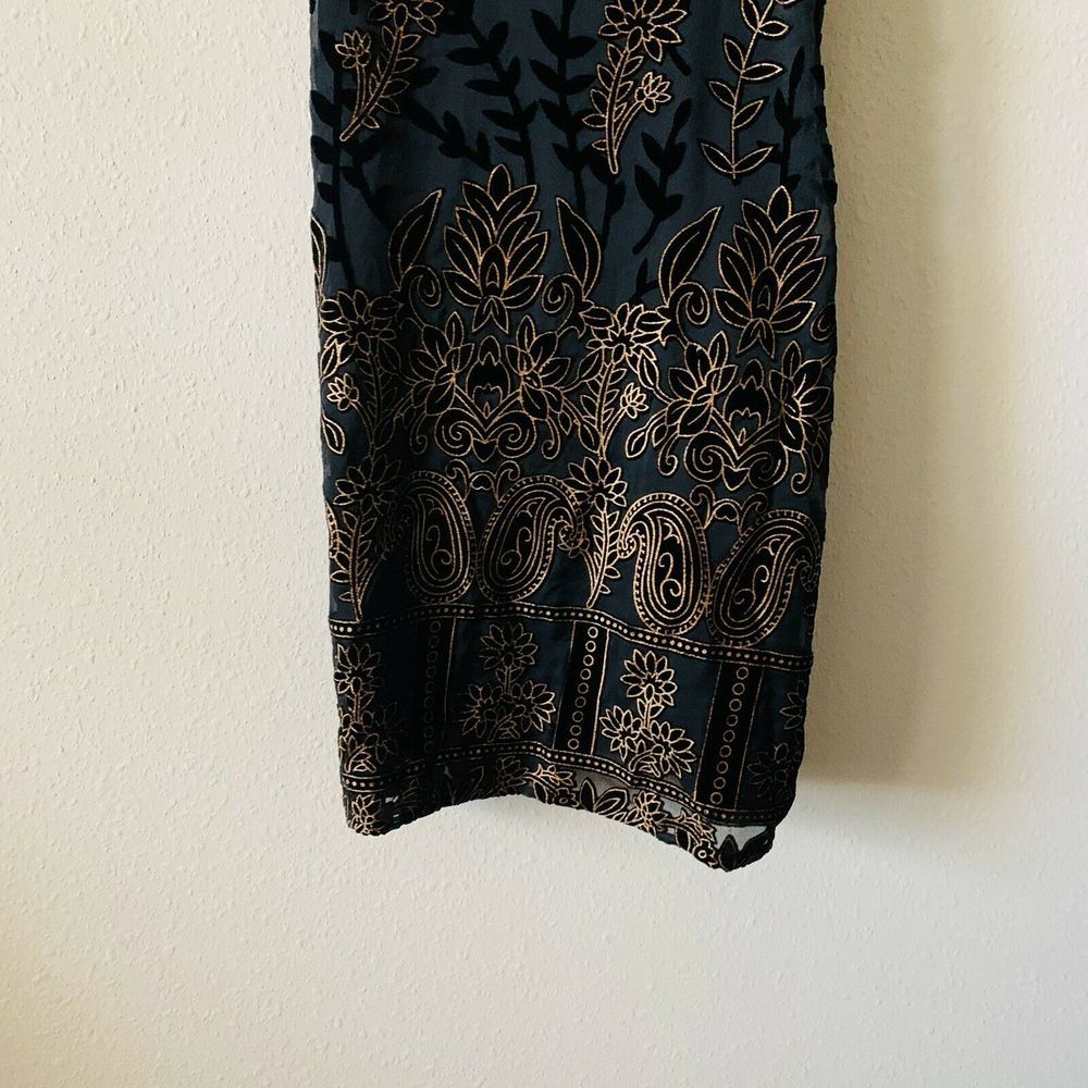 Lost & Wander Floral Velvet Embroidered Slip Dress - Picture 4 of 7